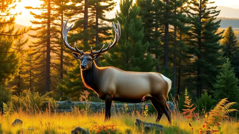 Wapiti or Elk (Cervus canadensis): Extirpated from Massachusetts 1 Wapiti or Elk (Cervus canadensis): Extirpated from Massachusetts 1